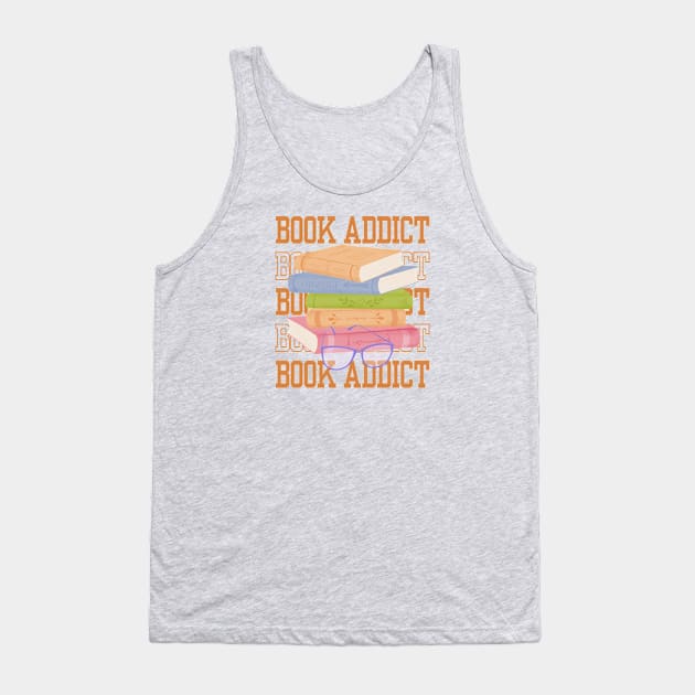 Book Addict for Book Lovers Tank Top by Art by Biyan